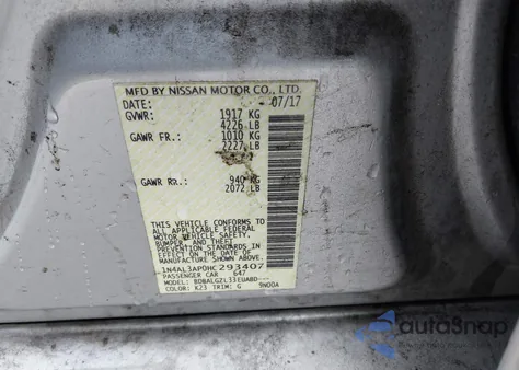 2017 Nissan Altima 2.5 S from USA, damaged, VIN 1N4AL3AP0HC293407